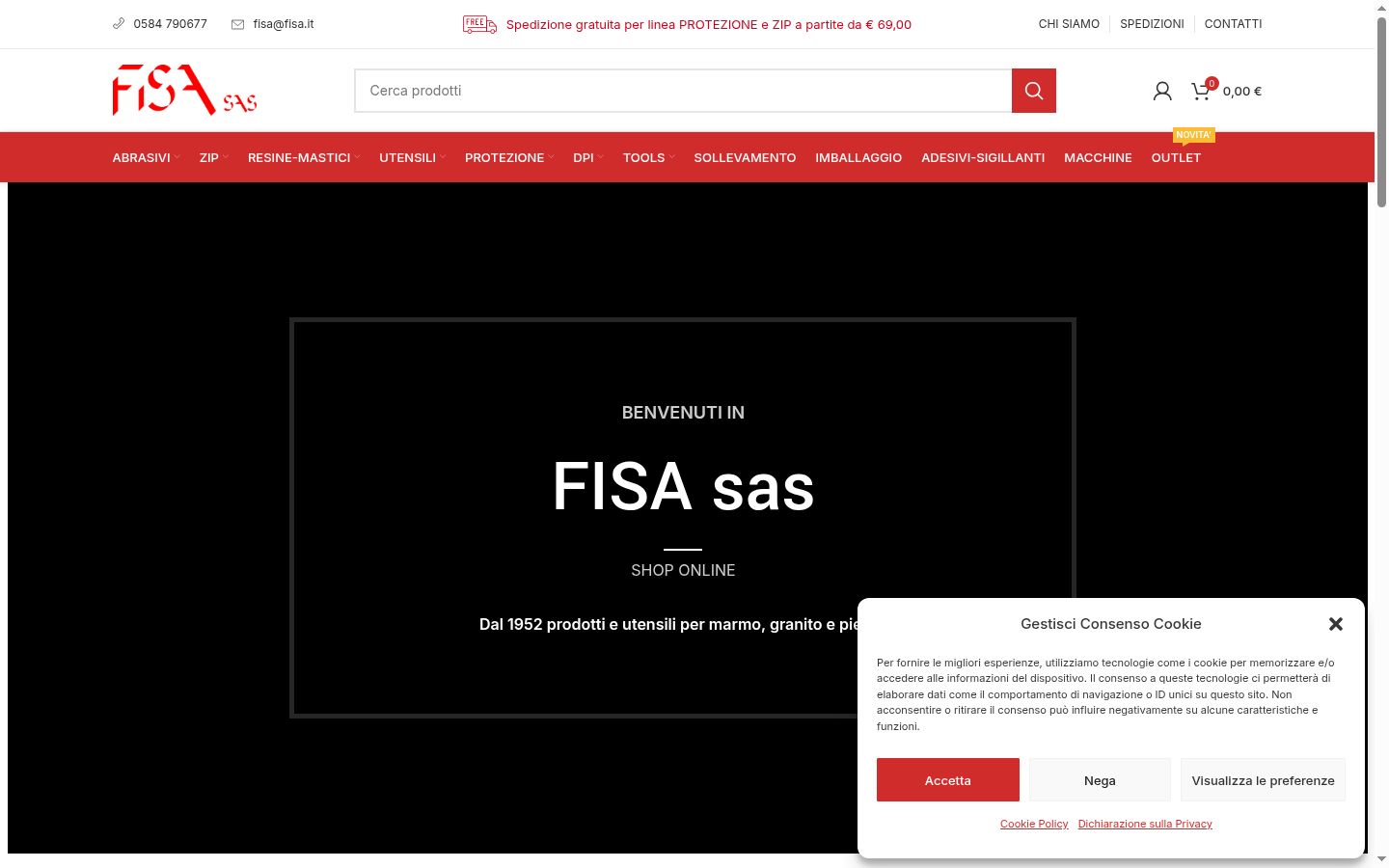 Skärmbild av samtyckesbannern som visades före någon interaktion