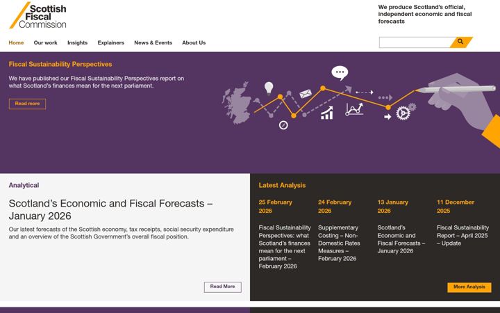 Screenshot of fiscalcommission.scot