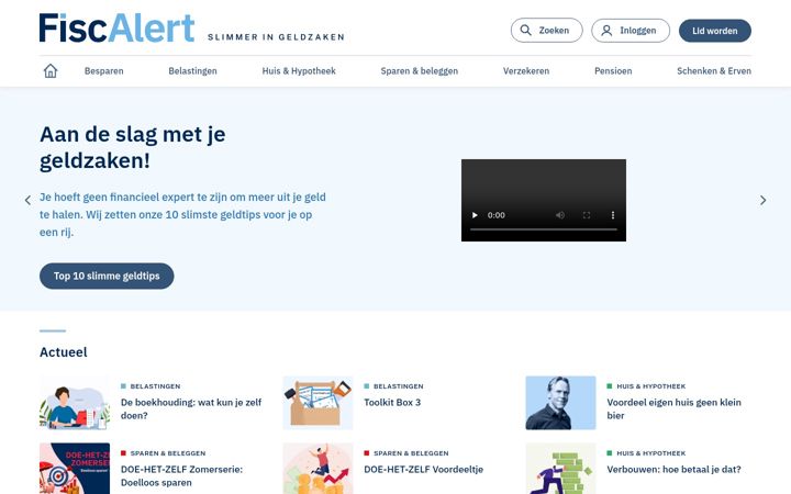 Screenshot of fiscalert.nl