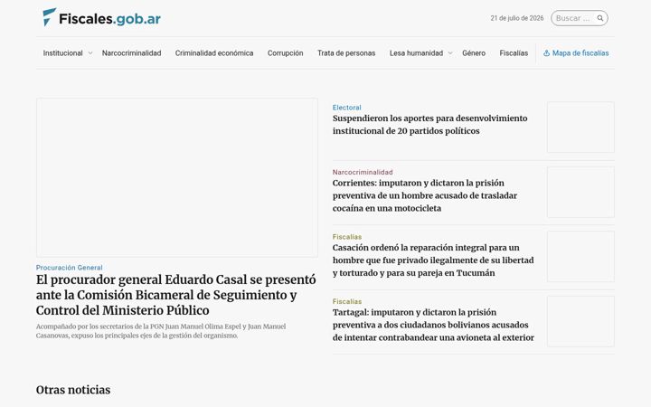 Screenshot of fiscales.gob.ar