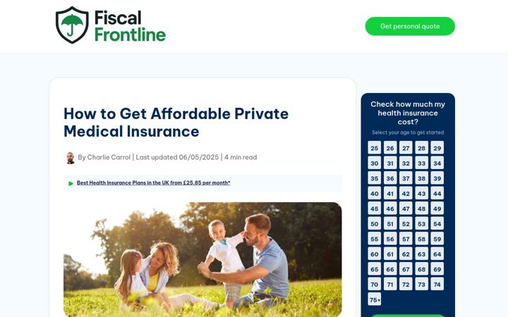 Screenshot of fiscalfrontline.co.uk