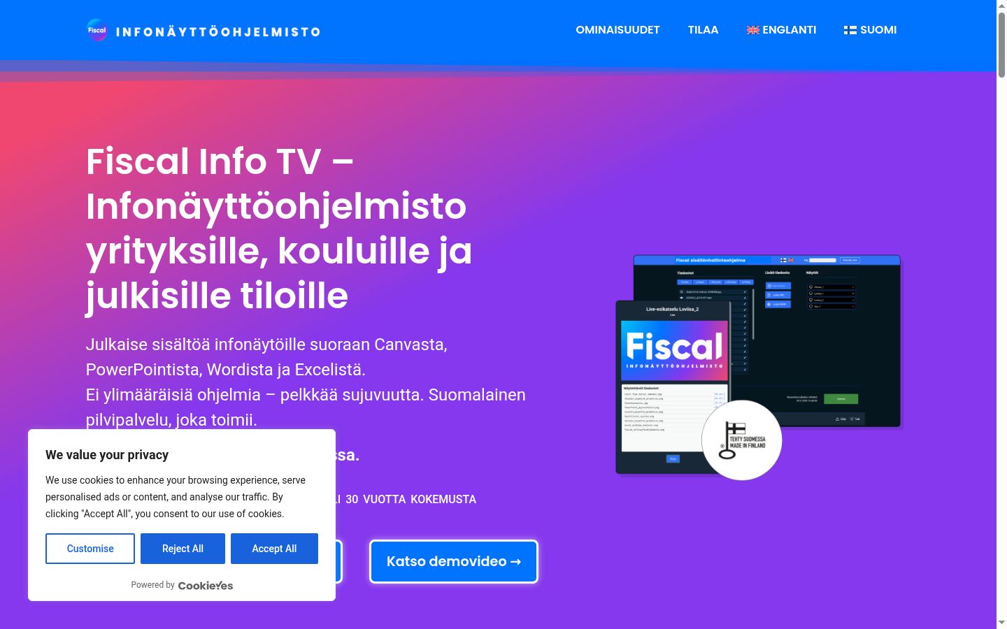 Zrzut ekranu banera zgody wyświetlanego przed jakąkolwiek interakcją