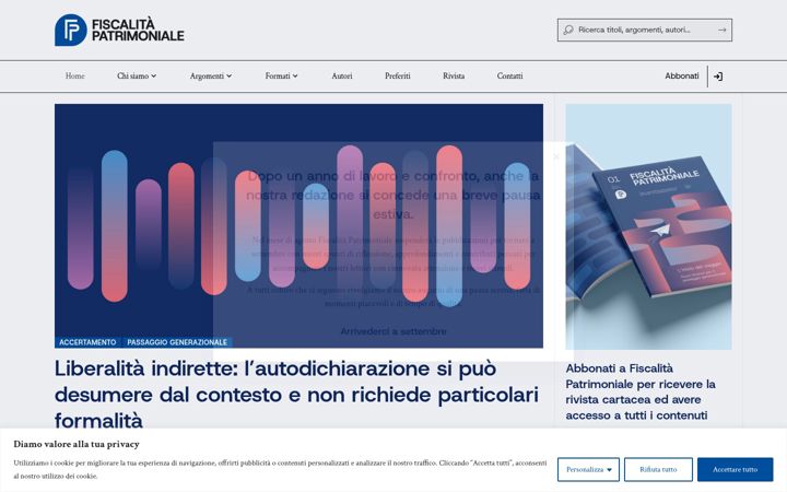 Screenshot of fiscalitapatrimoniale.it