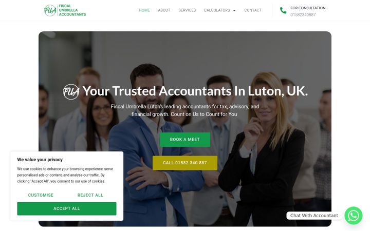 Screenshot of fiscalumbrella.co.uk