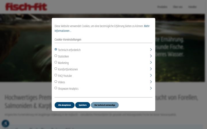 Screenshot of fisch-fit.de