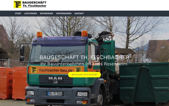 Screenshot of fischbacher-bau.de