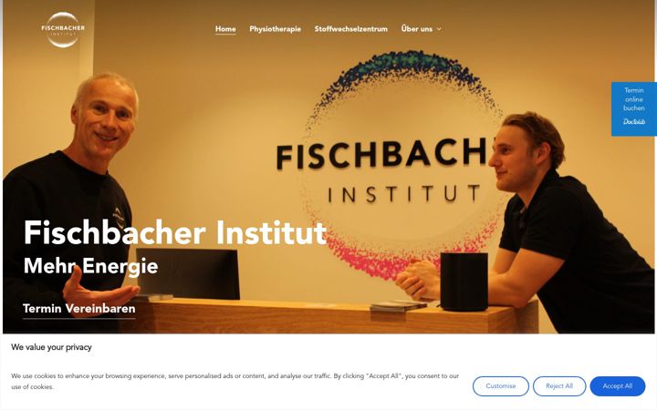 Screenshot of fischbacher-institut.com