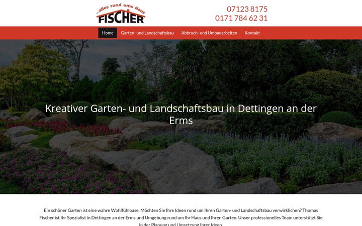 Posnetek zaslona fischer-allesrundumshaus.de