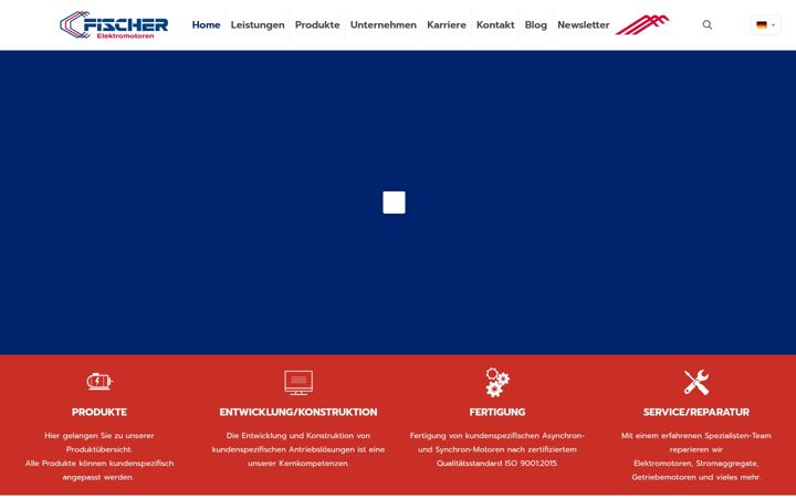 Snimka zaslona za fischer-elektromotoren.de
