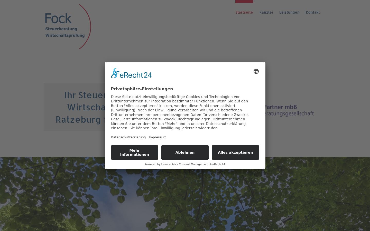 Screenshot van de toestemmingsbanner zoals getoond vóór enige interactie