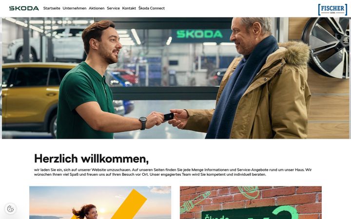 Screenshot of fischer-gera.skoda-auto.de