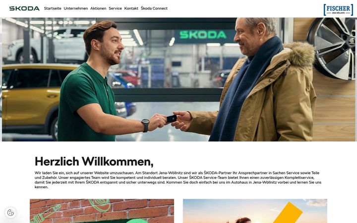 Screenshot of fischer-jena-woellnitz.skoda-auto.de