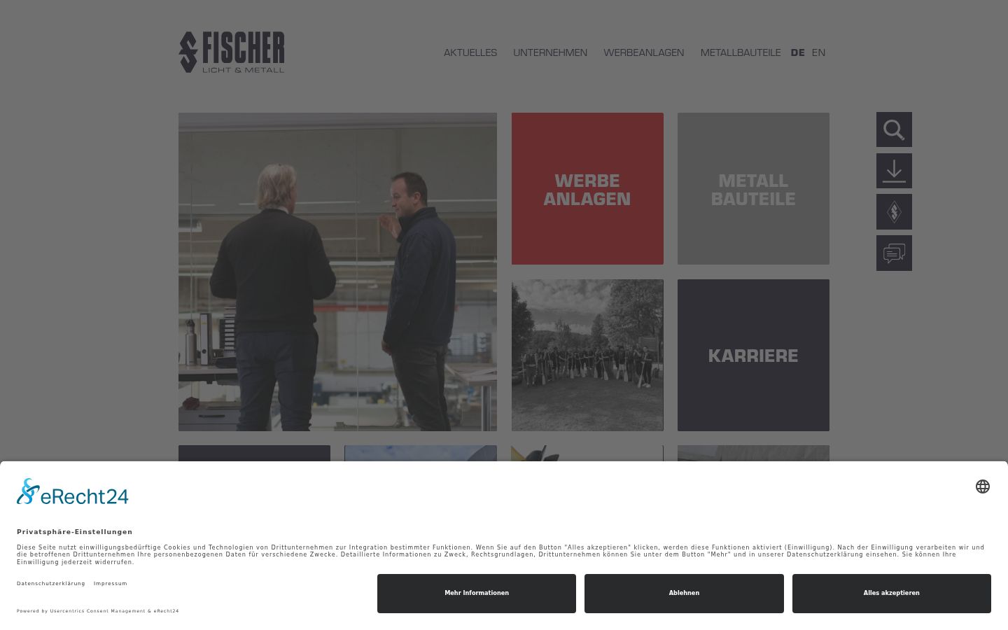 Capture d'écran de la bannière de consentement affichée avant toute interaction