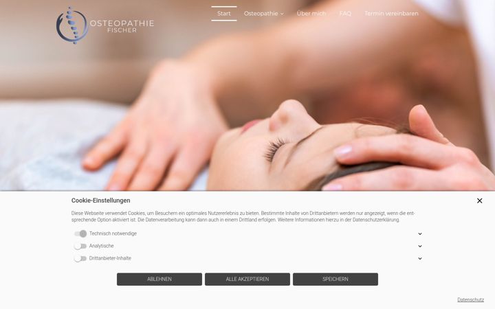 Screenshot of fischer-osteopathie.com