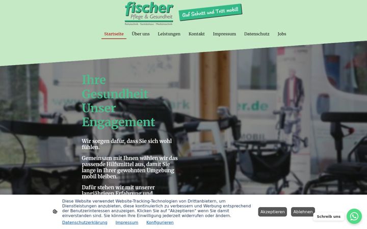 Screenshot of fischer-pflegeundgesundheit.de