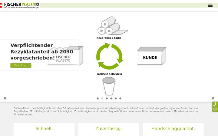 Screenshot of fischer-plastik.at