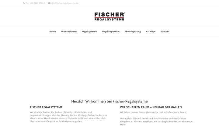Screenshot of fischer-regalsysteme.de