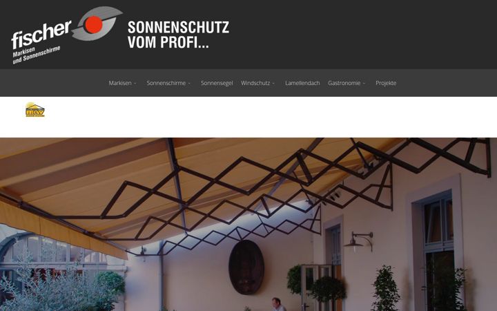 Screenshot of fischer-sonnenschutz.de