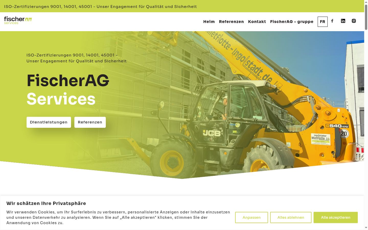 Screenshot van de toestemmingsbanner zoals getoond vóór enige interactie