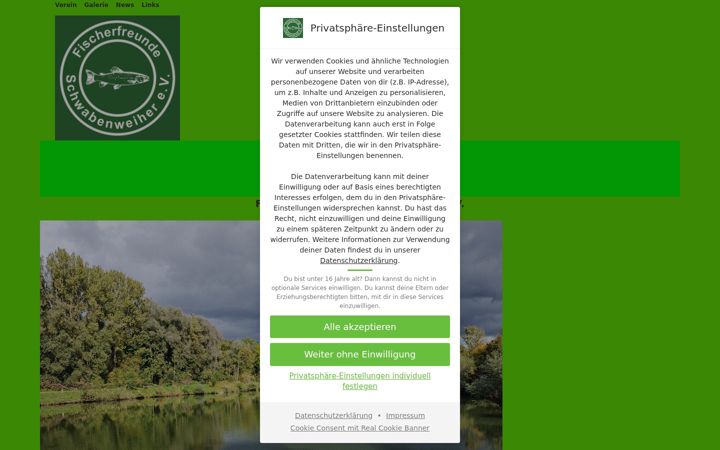 Screenshot of fischerfreunde-schwabenweiher.com