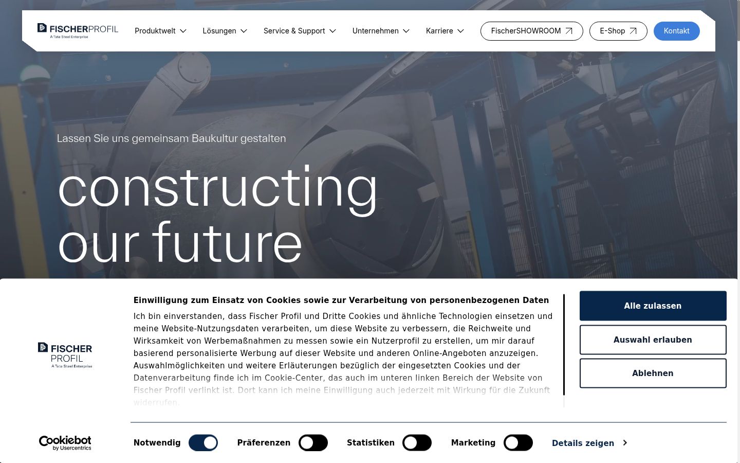 Screenshot del banner di consenso mostrato prima di qualsiasi interazione