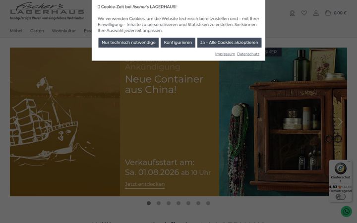 Screenshot of fischers-lagerhaus.de