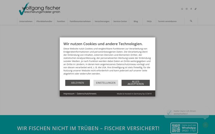 Screenshot di fischerversichert.de