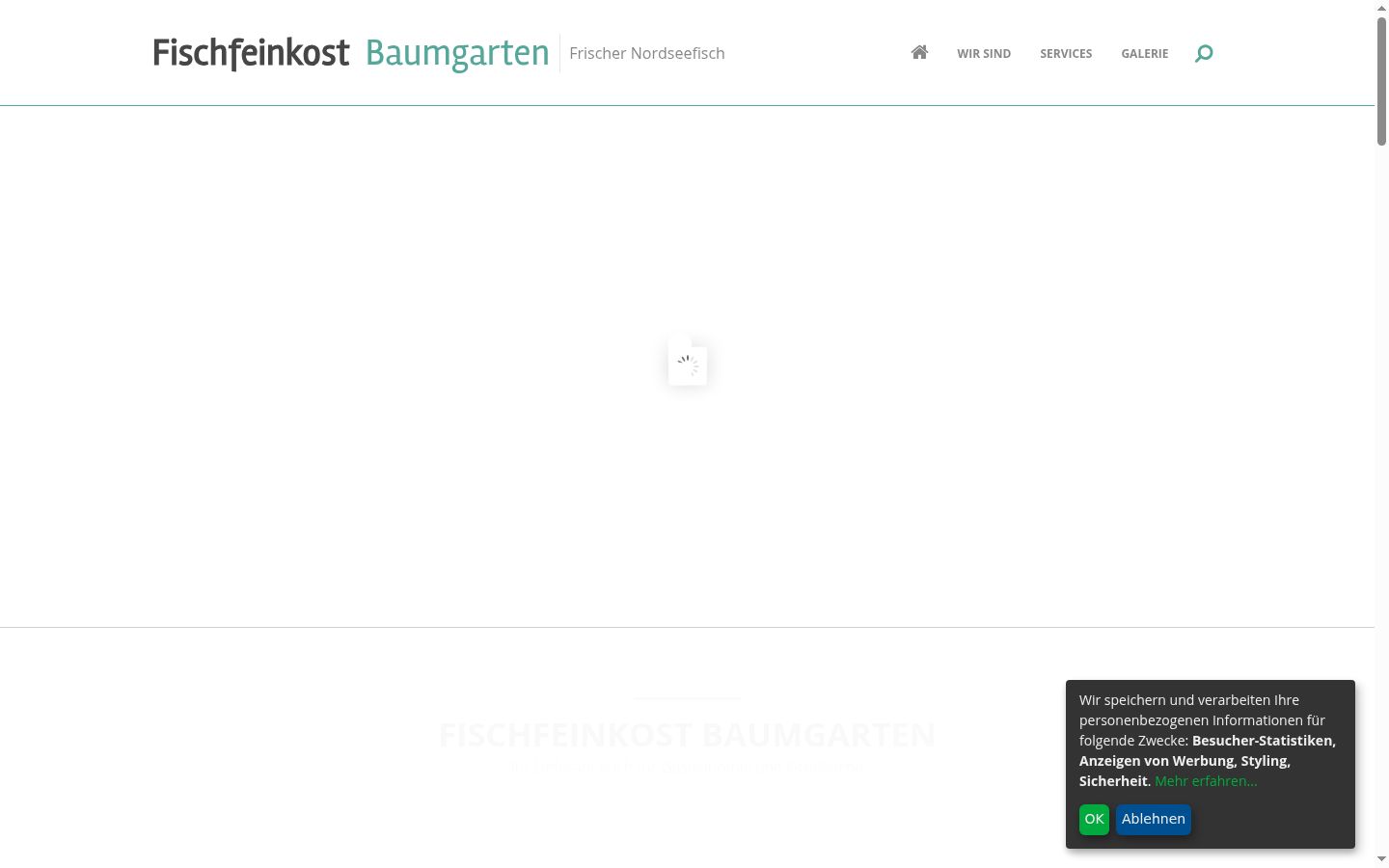 Screenshot des Einwilligungsbanners vor jeglicher Interaktion