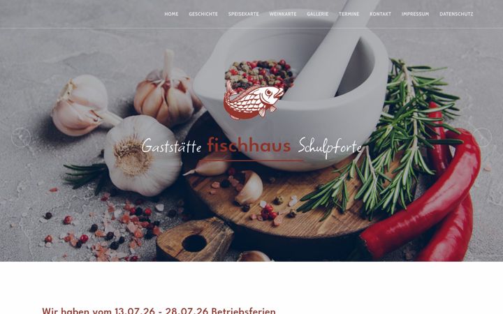 Screenshot of fischhaus-schulpforta.de