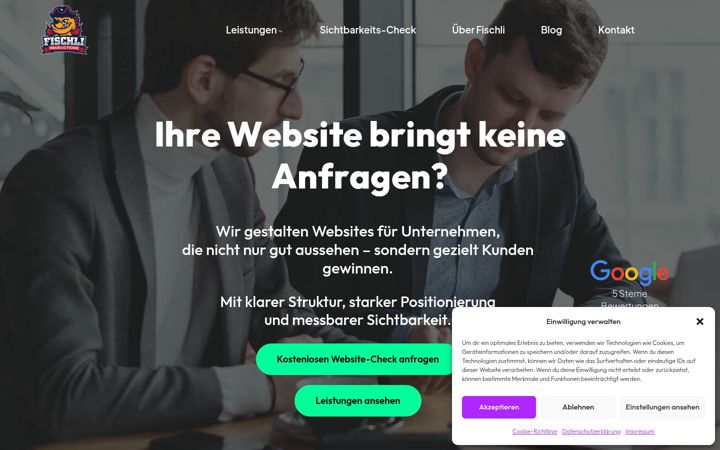 Screenshot of fischliweb.de