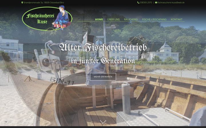 Screenshot of fischraeucherei-kuse.de