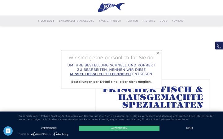 Screenshot of fischspezialitaeten-bolz.de
