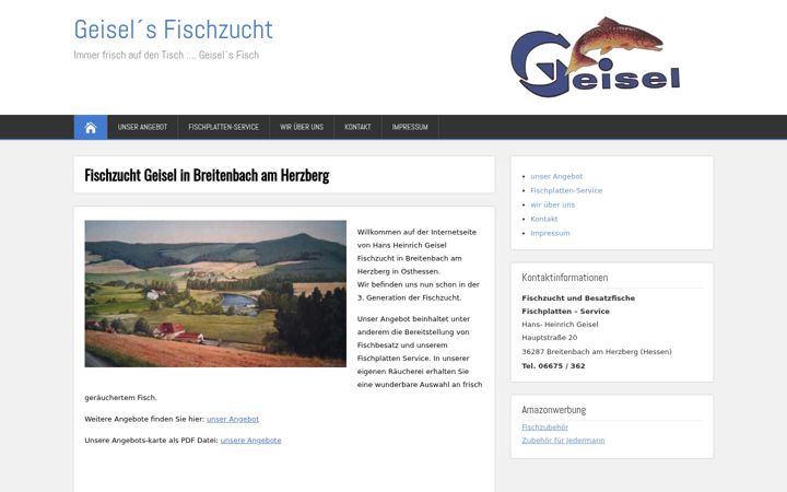 Zrzut ekranu fischzucht-geisel.de