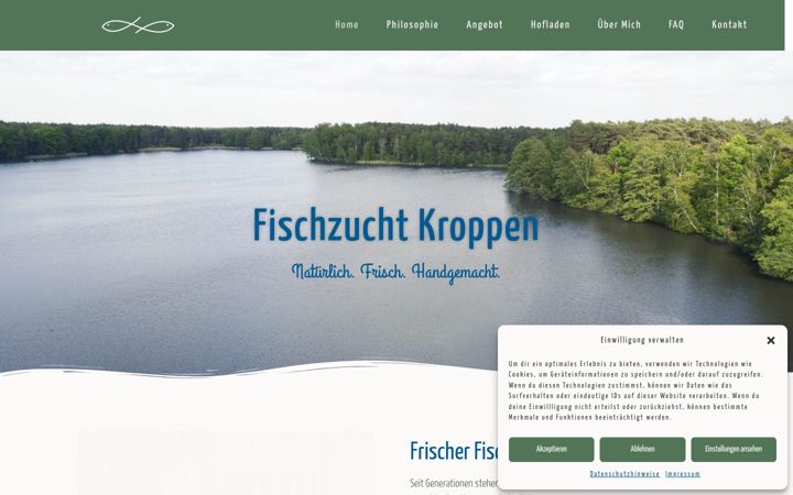 Zrzut ekranu fischzucht-kroppen.de