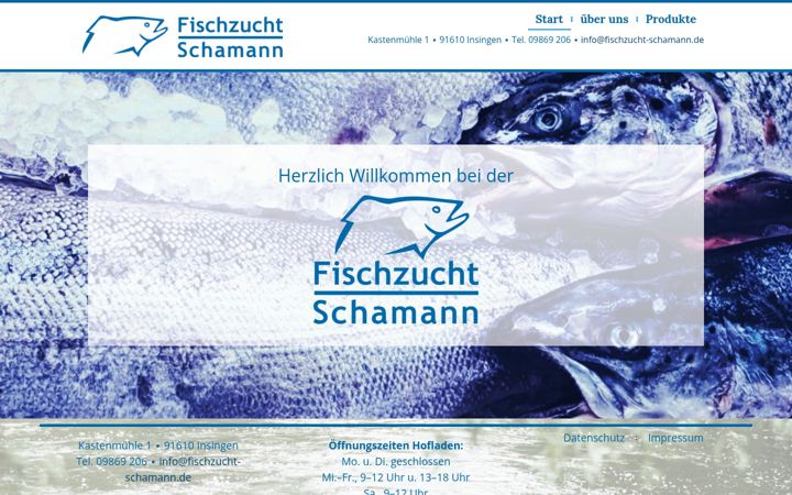 Screenshot of fischzucht-schamann.de