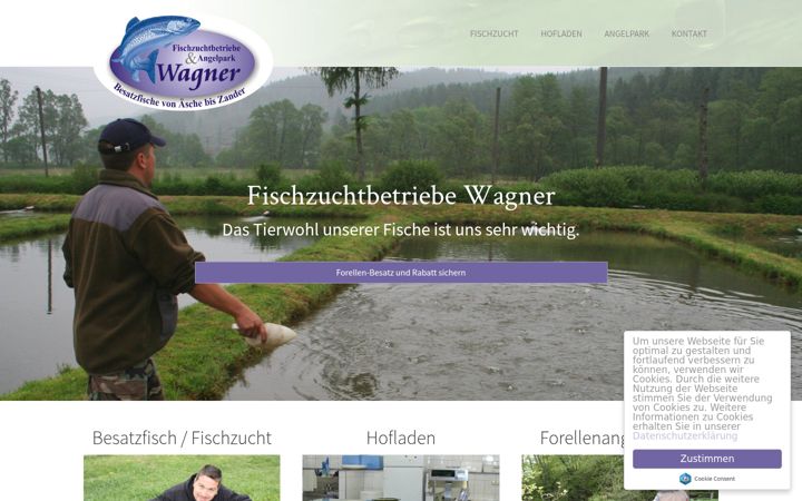 Screenshot of fischzucht-wagner.de