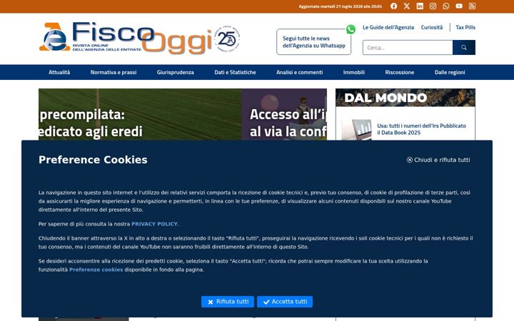 Screenshot of fiscooggi.it