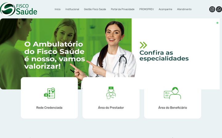 Screenshot of fiscosaude.com.br