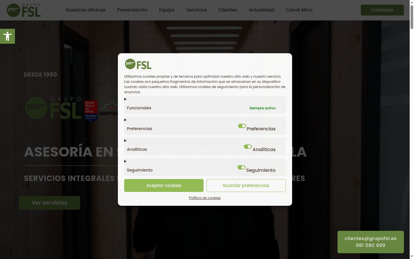 Ekrānuzņēmums ar piekrišanas baneri, kas tika rādīts pirms jebkādas mijiedarbības