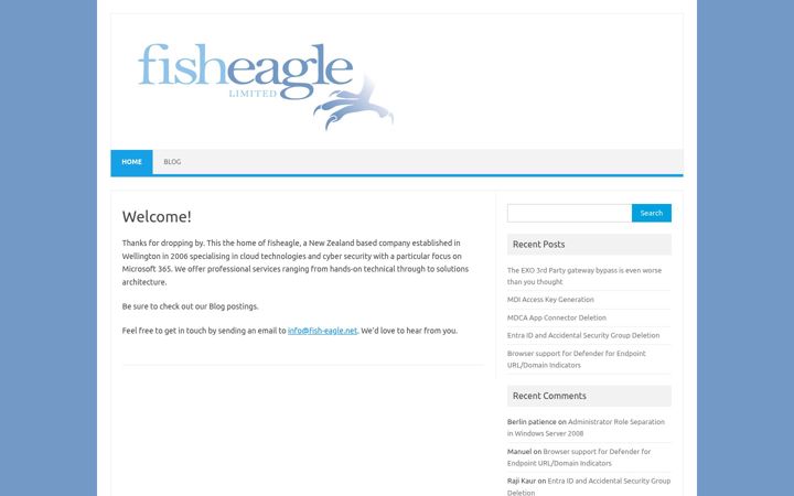Screenshot of fish-eagle.net