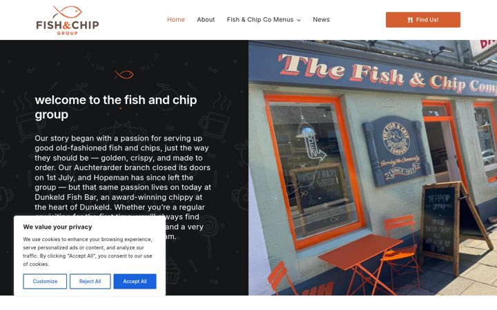 Screenshot of fishandchipgroup.scot