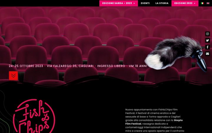 Snímek obrazovky fishandchipsfilmfestival.it