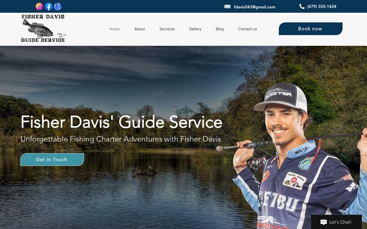 Screenshot of fisherdavisguideservice.com