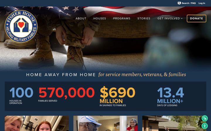 Screenshot of fisherhouse.org