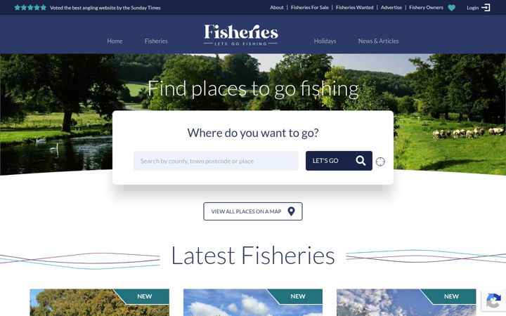 Screenshot ta' fisheries.co.uk