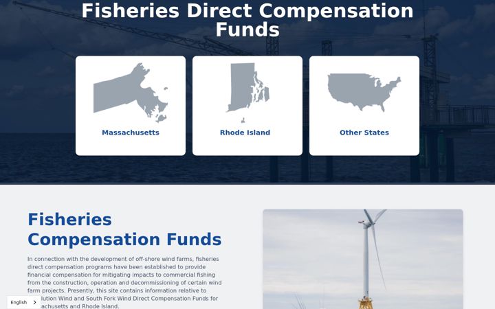 Screenshot of fisheriescompensationprogram.com