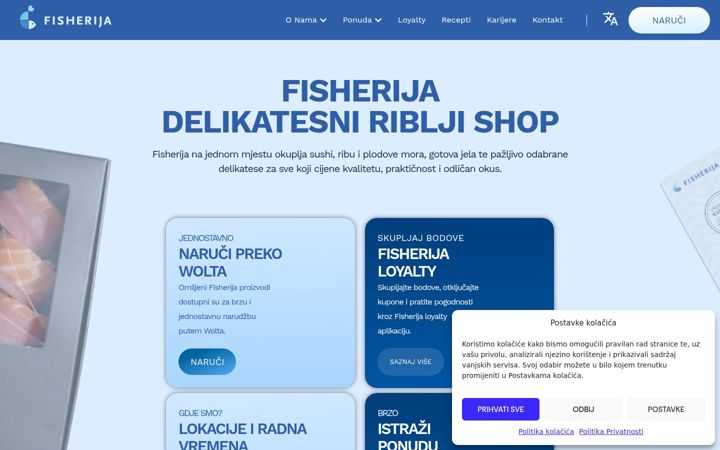 Snímek obrazovky fisherija.hr