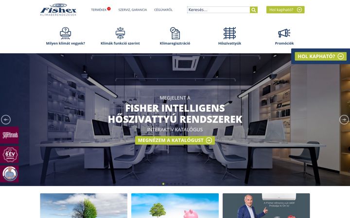 Screenshot of fisherklima.hu
