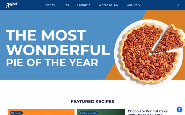 Screenshot of fishernuts.com