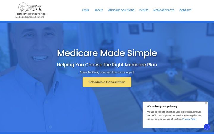 Screenshot of fishersview.com